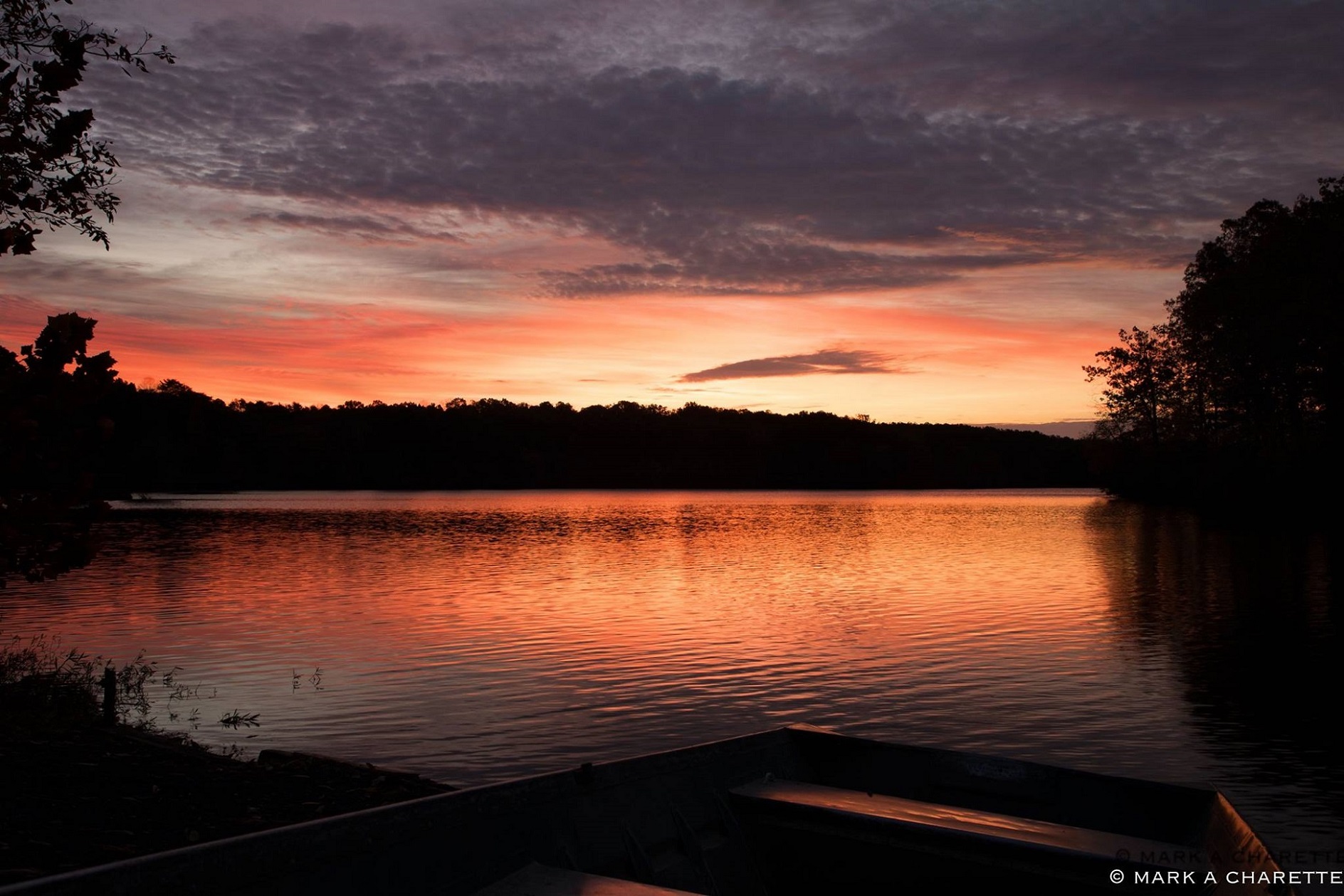 Sunset at the lake landscape photography